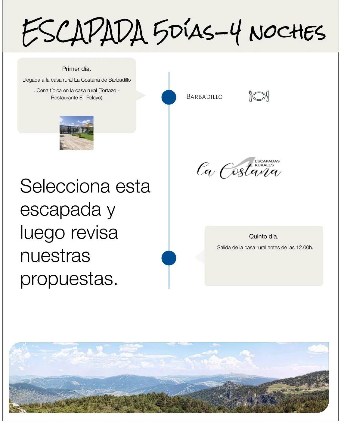 La Costana. Escapadas